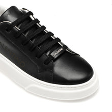 Load image into Gallery viewer, VALENTINO Lace Up Sneaker in black hide and laser detail