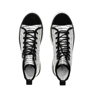VALENTINO High Top Sneaker in white fabric