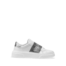 Load image into Gallery viewer, VALENTINO Slip-on Sneaker in white leather and silver elastic band