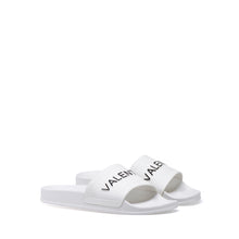 Load image into Gallery viewer, VALENTINO Slider sandal in white rubber, black logo