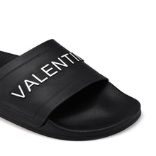 Load image into Gallery viewer, VALENTINO Slider sandal in black PVC