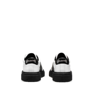 VALENTINO Slip-on Sneaker in white leather and black details