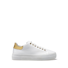 Load image into Gallery viewer, VALENTINO Sneakers Lace-Up in gold and white calf