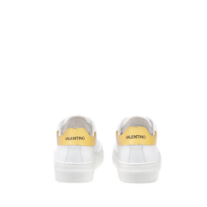 VALENTINO Sneakers Lace-Up in gold and white calf