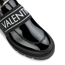 Load image into Gallery viewer, VALENTINO Chunky mocassins in black patent leather and rubber sole