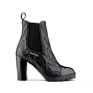 VALENTINO Chelsea boots with high heel and matelassé V Monogram