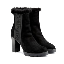 Load image into Gallery viewer, VALENTINO Ankle boots in black suede with faux fur